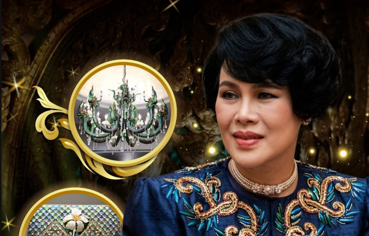 สถาบันสิริกิติ์ งานตกแต่งปีกแมลงทับ