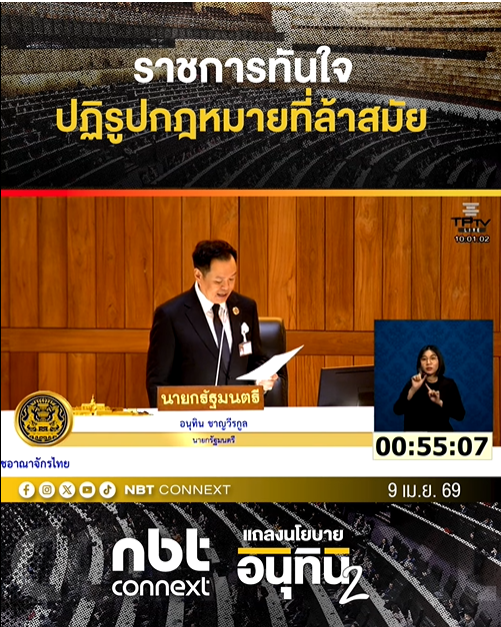 ยกระดับศักยภาพ ศก.ไทย พาประเทศพ้นกับดัก "รายได้ปานกลาง" | แถลงนโยบายอนุทิน 2