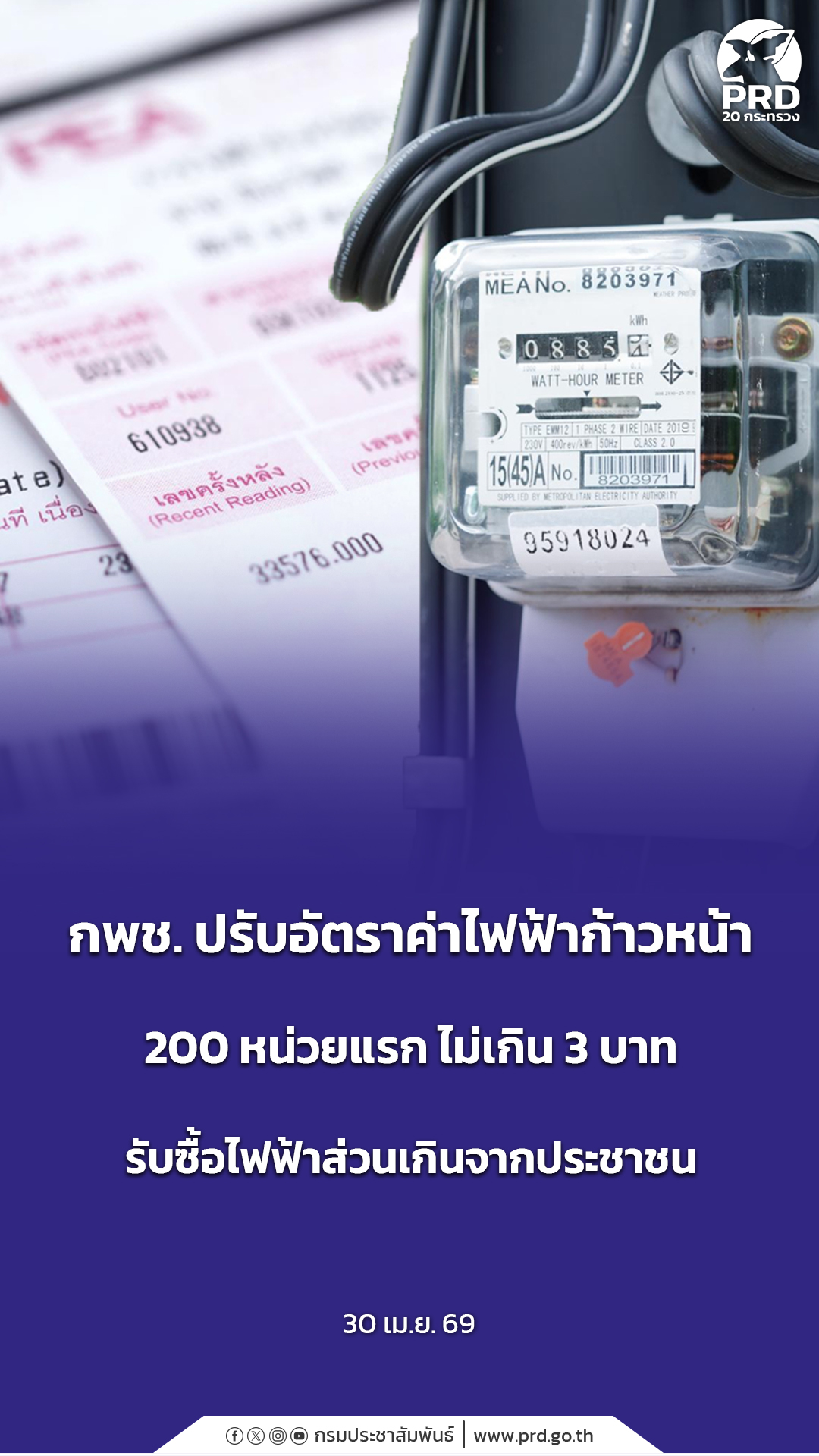 &nbsp;กพช. ปรับอัตราค่าไฟฟ้าก้าวหน้า 200 หน่วยแรก ไม่เกิน 3 บาท รับซื้อไฟฟ้าส่วนเกินจากประชาชน