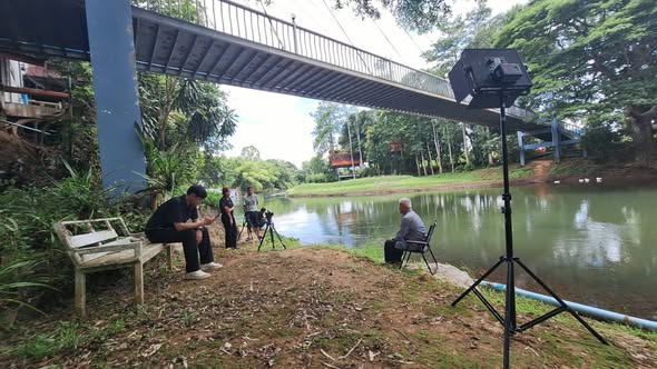 ทีมงาน NBT กาญจนบุรี เดินทางผลิตรายการแสงแห่งปณิธานที่ สวนเพชร เกาะเกษตร วิถีไทย ต.ท่าไม้ลวก อ.ท่ายาง จ.เพขรบุรี