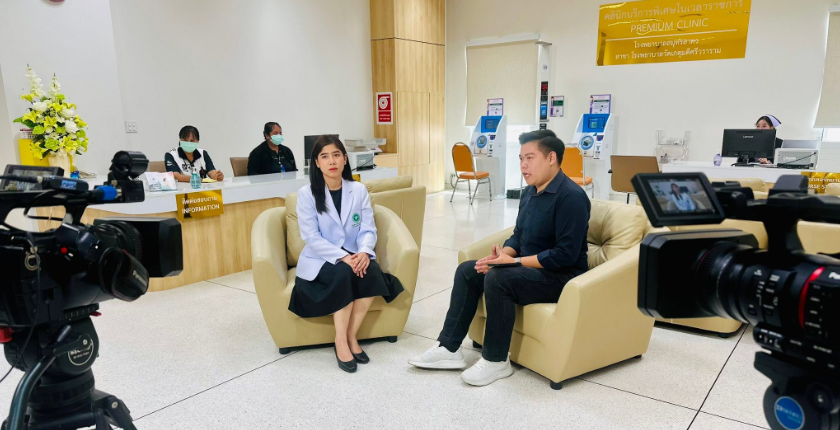 NBT กาญจนบุรี ลงพื้นที่ ณ โรงพยาบาลวัดเกตุมดีศรีวราราม จังหวัดสมุทรสาคร เพื่อบันทึกเทปรายการ &ldquo;คุยถึงข่าว&rdquo; และรายงานพิเศษ