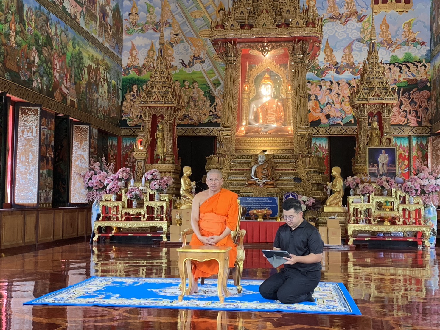ทีมงาน NBT กาญจนบุรี เดินทางผลิตเทปรายการธรรมสัญจร แสวงบุญ แสวงธรรม ณ วัดใหญ่นครชุมน์ จ.ราชบุรี
