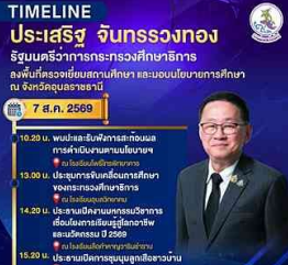 นายประเสริฐ จันทรรวงทอง รัฐมนตรีว่าการกระทรวงศึกษาธิการ ลงพื้นที่ จ.อุบลราชธานี วันที่ 7 สิงหาคม 2569