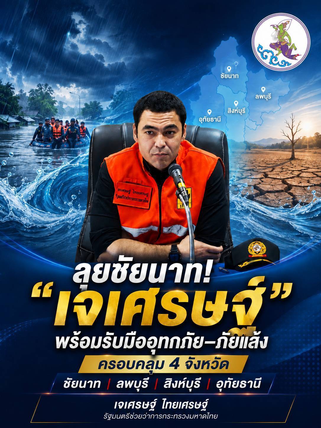 นายเจเศรษฐ์ ไทยเศรษฐ์ รัฐมนตรีช่วยว่าการกระทรวงมหาดไทย ลงพื้นที่ตรวจเยี่ยมคลังสิ่งของช่วยเหลือฉุกเฉินของอาเซียน (DELSA)