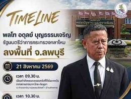 พลโท อดุลย์ บุญธรรมเจริญ รัฐมนตรีว่าการกระทรวงกลาโหม ลงพื้นที่จังหวัดลพบุรี