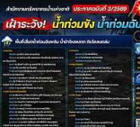 ประกาศ สำนักงานทรัพยากรน้ำแห่งชาติ ฉบับที่ 3/2569 เรื่อง เฝ้าระวังน้ำท่วมขัง น้ำท่วมฉับพลัน น้ำป่าไหลหลาก และน้ำล้นตลิ่ง